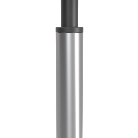 Close-up of brush bathroom tension pole top support module